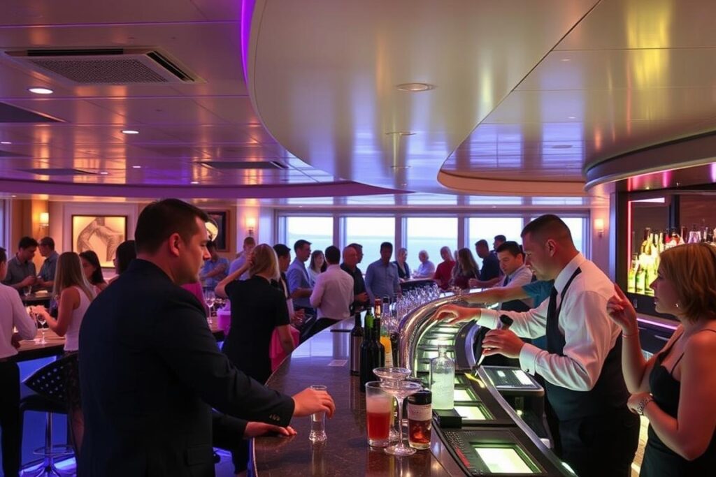 Abendliche Bar auf der AIDA Kreuzfahrt Abendliche Bar auf der AIDA Kreuzfahrt