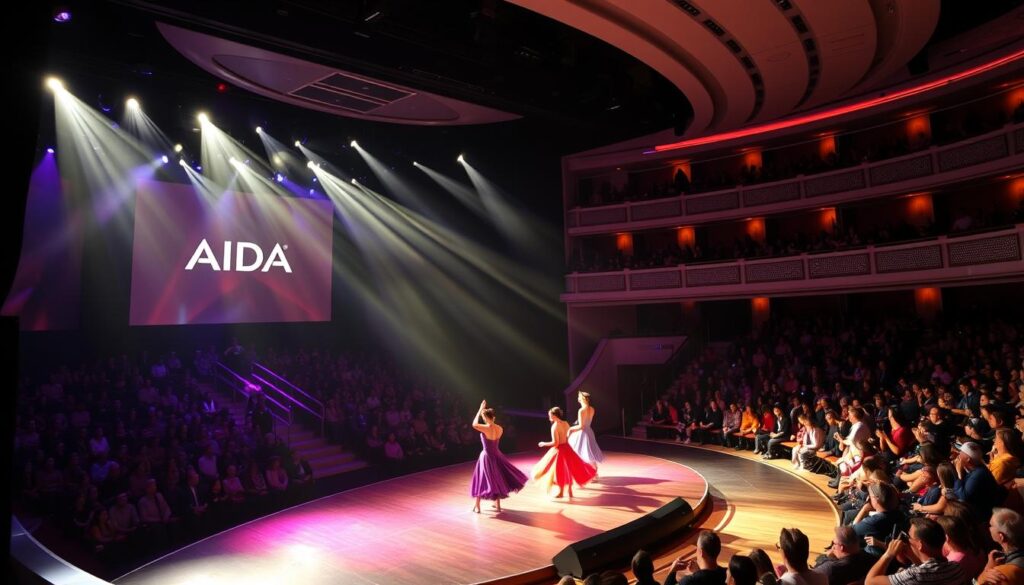 Abendshow im Theater auf einer AIDA Last Minute Kreuzfahrt