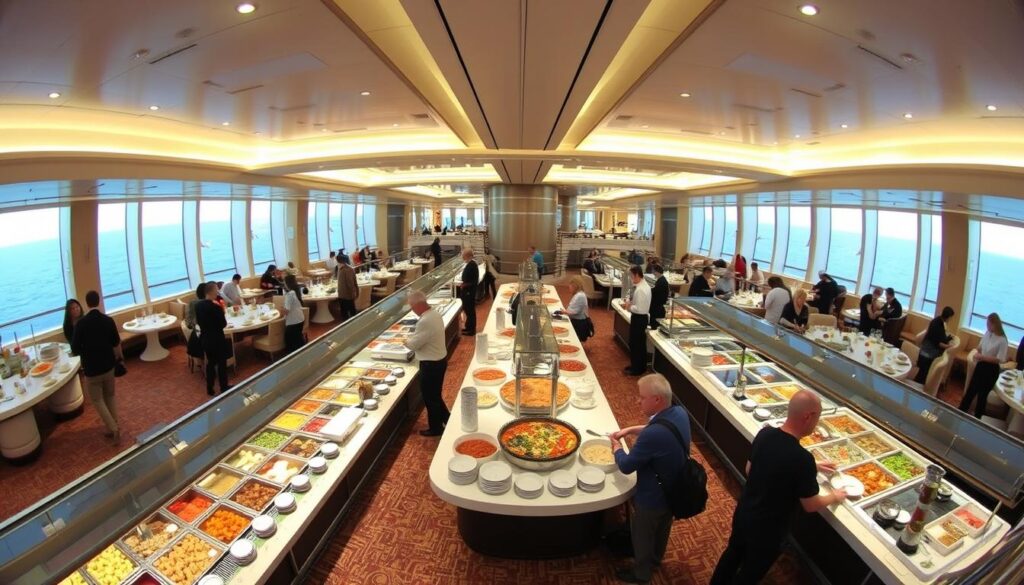 Buffetrestaurant auf der AIDA Kreuzfahrt ab Hamburg Buffetrestaurant auf der AIDA Kreuzfahrt ab Hamburg