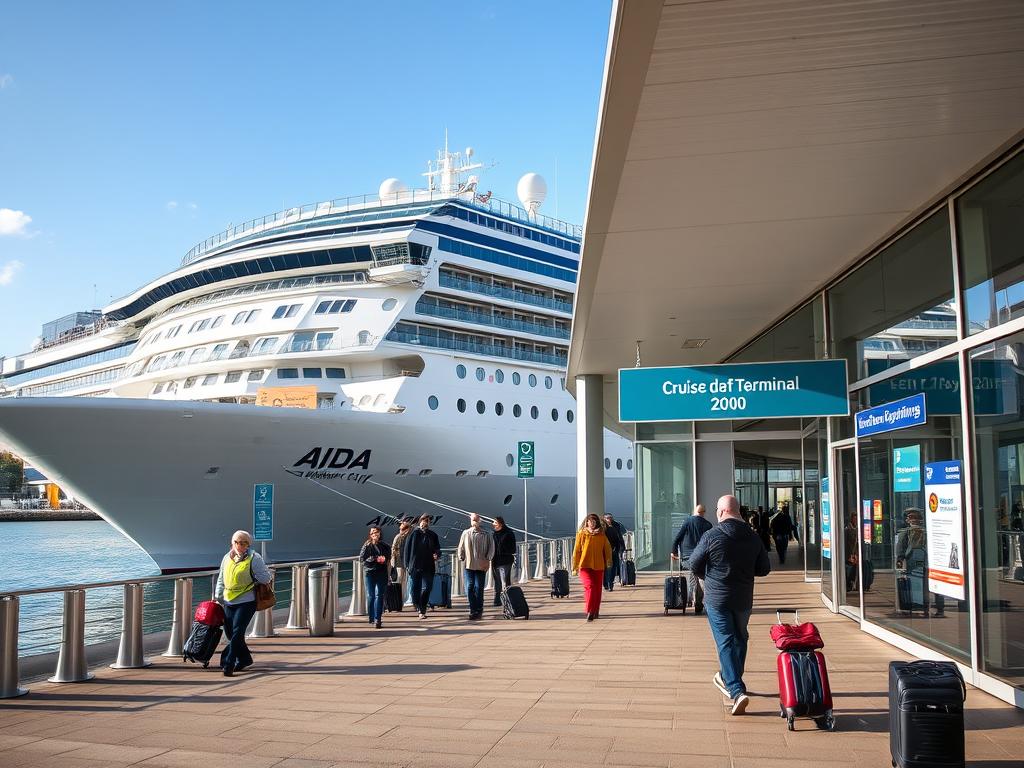 Cruise Terminal HafenCity Hamburg mit AIDA Schiff Cruise Terminal HafenCity Hamburg mit AIDA Schiff