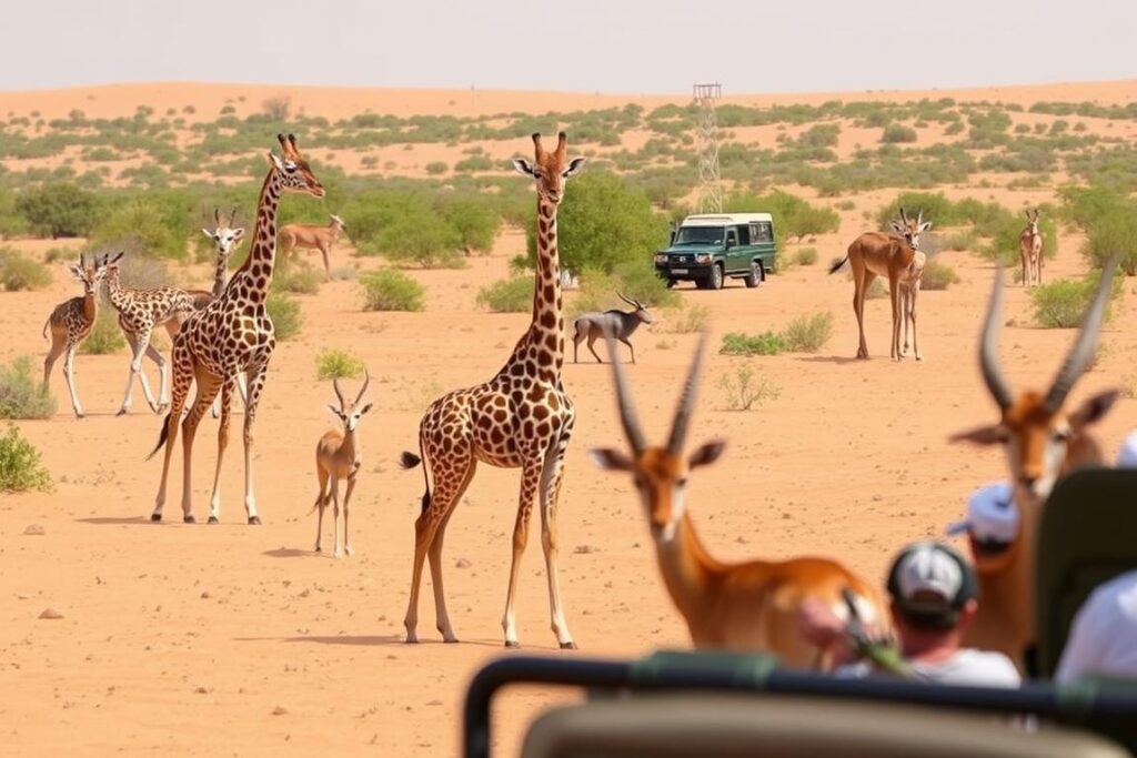 Safari auf Sir Bani Yas mit Giraffen und anderen Wildtieren Safari auf Sir Bani Yas mit Giraffen und anderen Wildtieren