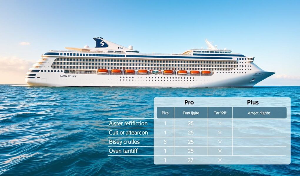 Was ist der Unterschied zwischen Pro und Plus Tarif bei Mein Schiff?